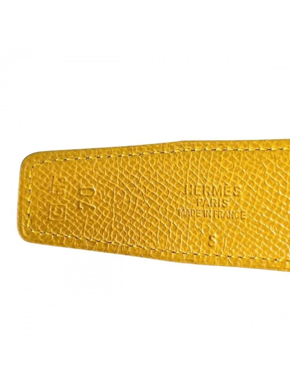 Hermes Belt Constance Reversible Leather Red Yellow Silver